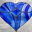 Coeur bleu barique cabochon - 45€